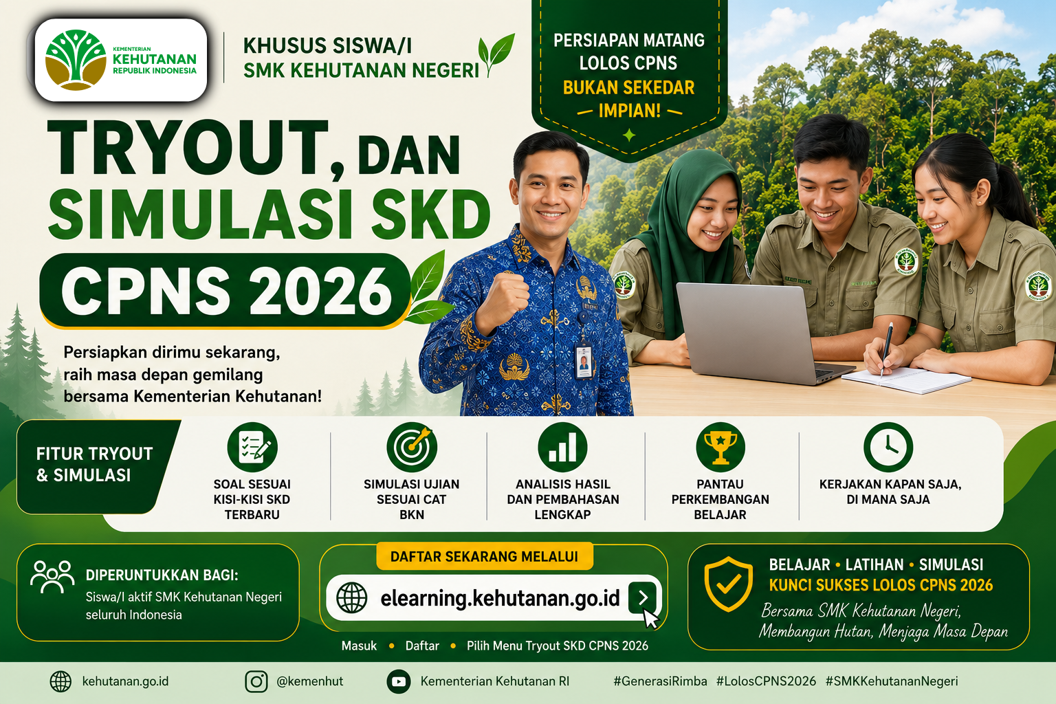 Bimbingan Intensif, Tryout, dan Simulasi SKD CPNS 2026