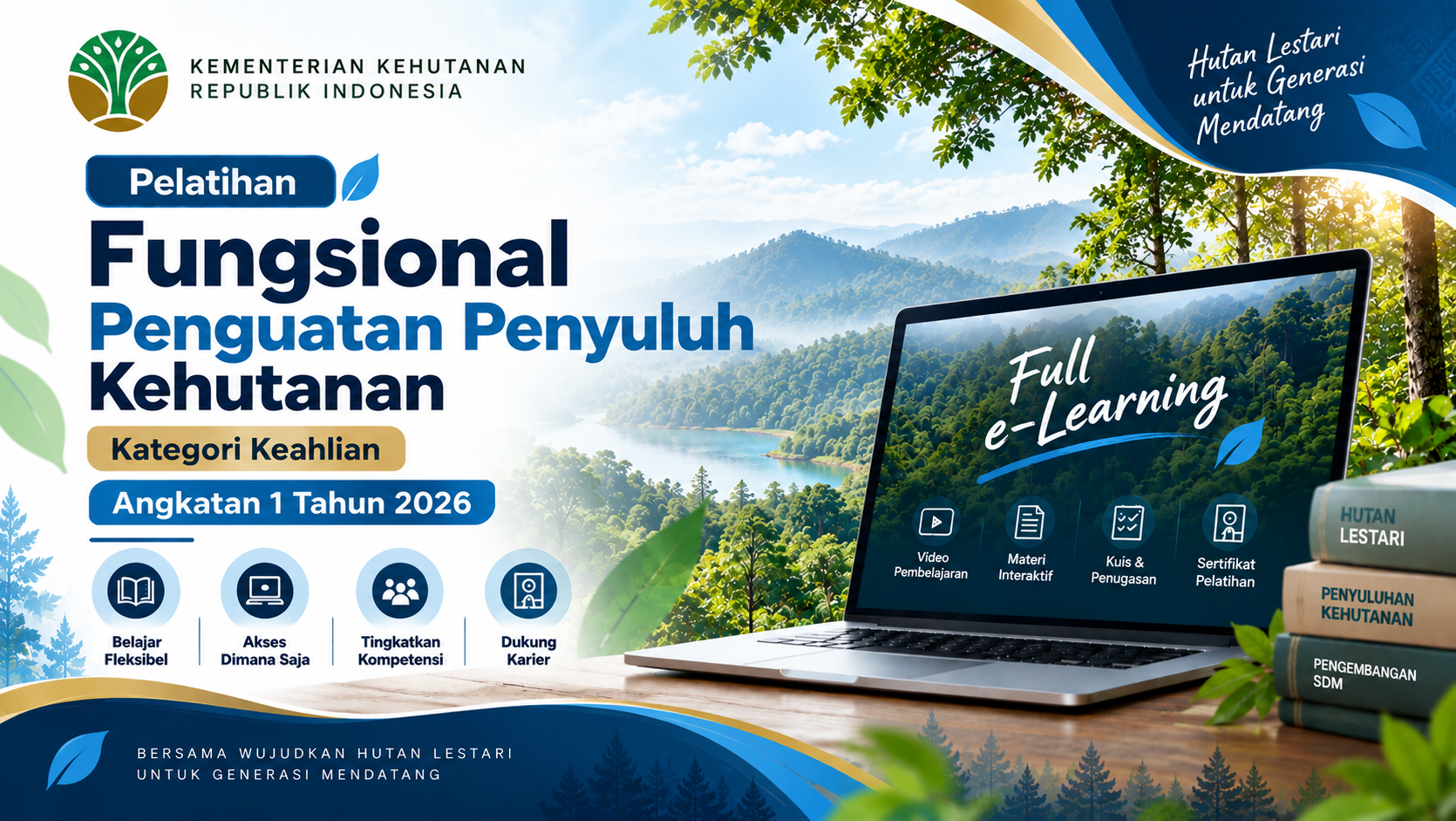 Pelatihan Fungsional Penguatan Penyuluh Kehutanan Kategori Keahlian Angkatan 1 Tahun 2026 Pusdiklat SDM 