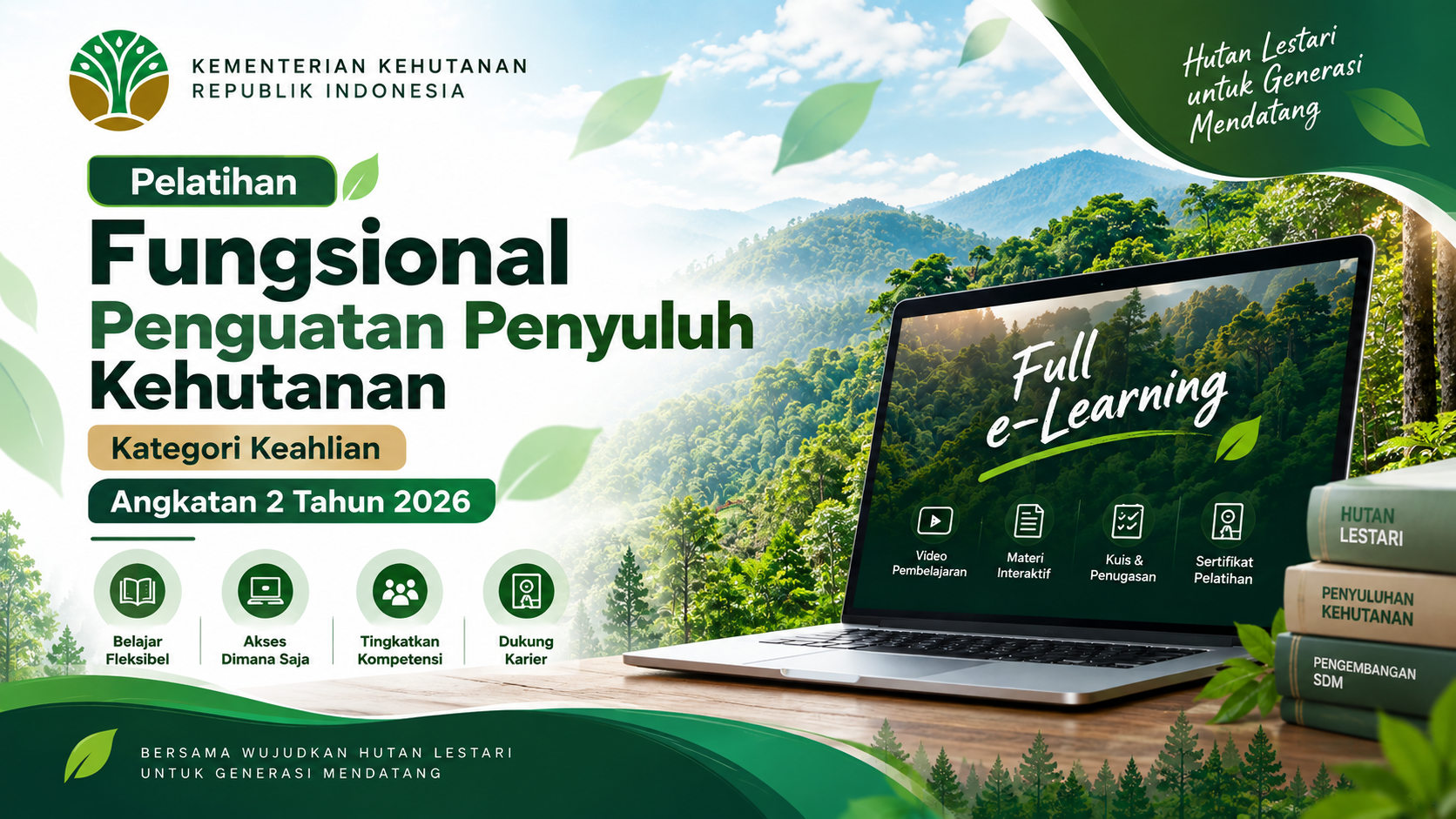 Pelatihan Fungsional Penguatan Penyuluh Kehutanan Kategori Keahlian Angkatan 2 Tahun 2026 Pusdiklat SDM